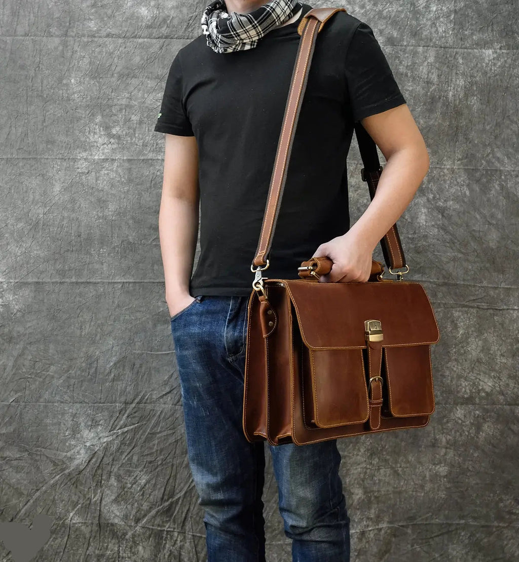 Venice Leather Briefcase John Freya