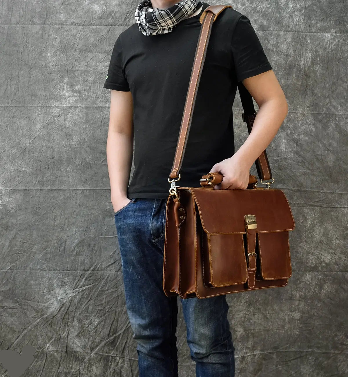 Venice Leather Briefcase John Freya