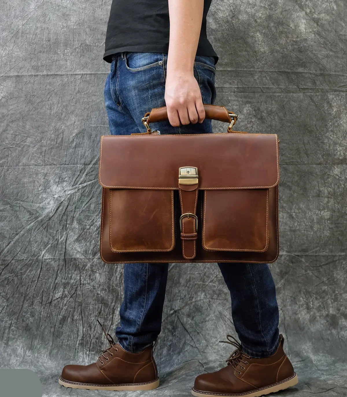 Venice Leather Briefcase John Freya