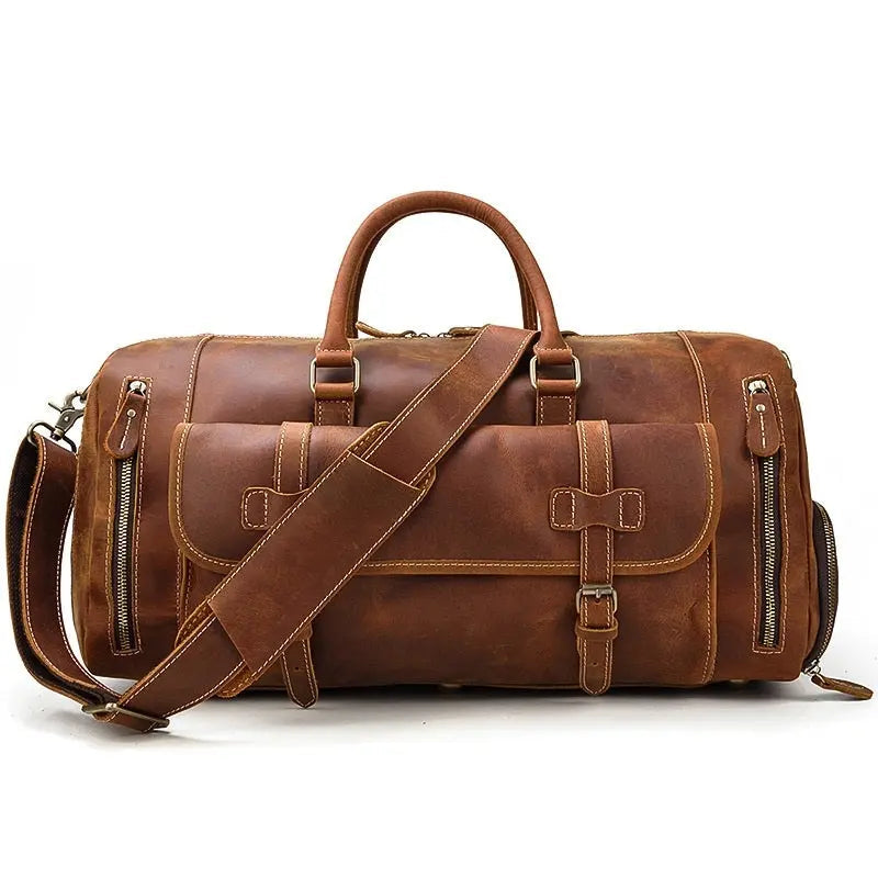 Voyager Leather Duffle Bag John Freya