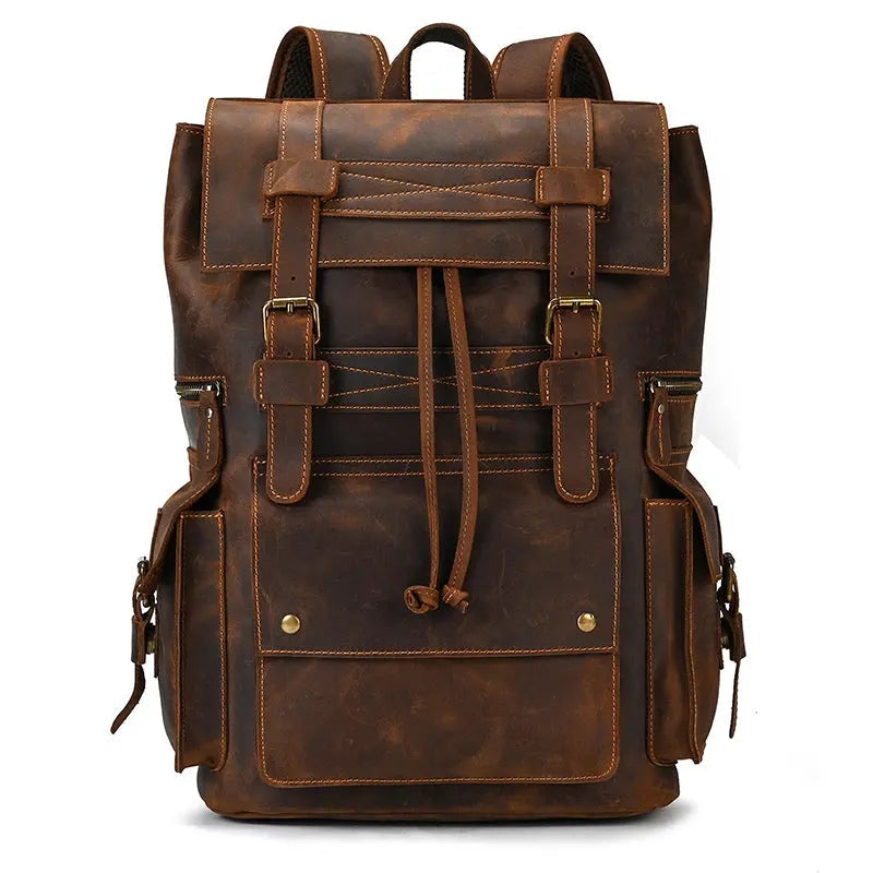 Golden Acorn Large Leather Backpack John Freya