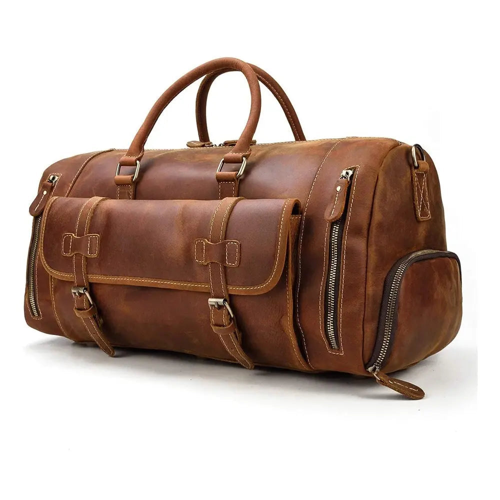 Voyager Leather Duffle Bag John Freya