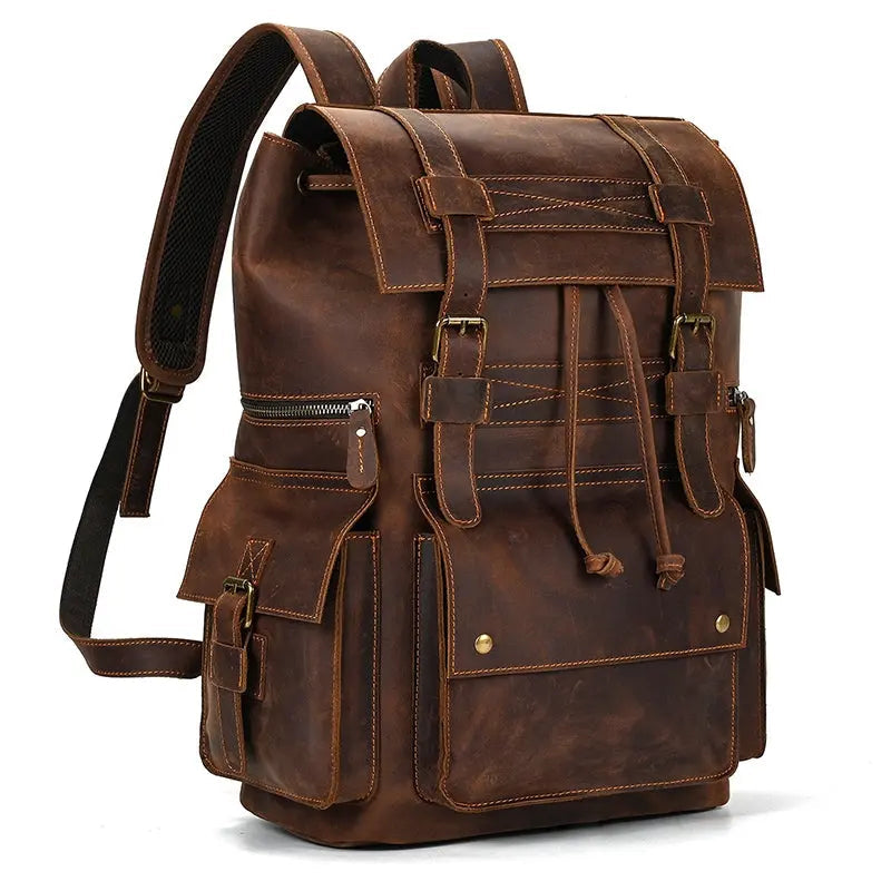 Golden Acorn Large Leather Backpack John Freya