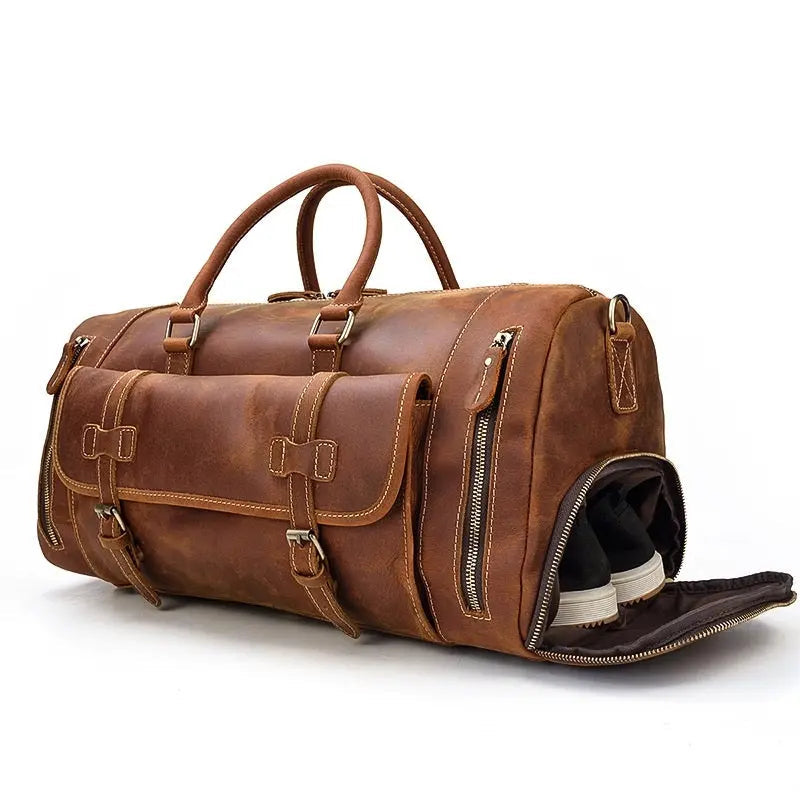 Voyager Leather Duffle Bag John Freya