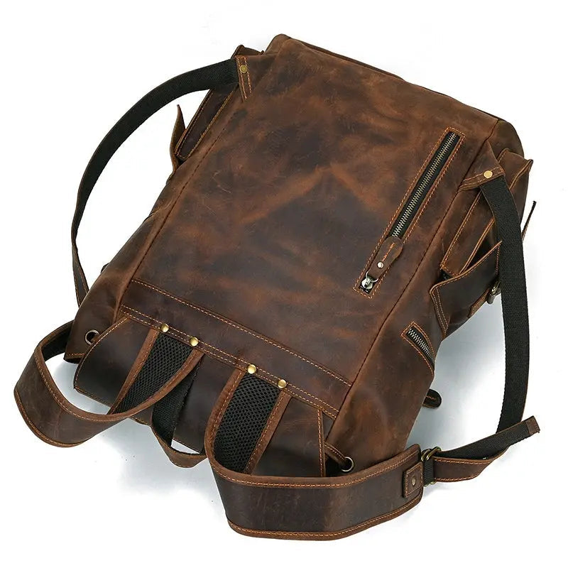 Golden Acorn Large Leather Backpack John Freya