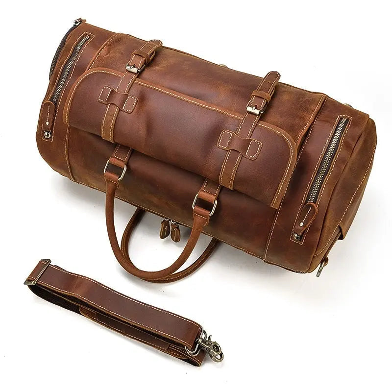 Voyager Leather Duffle Bag John Freya