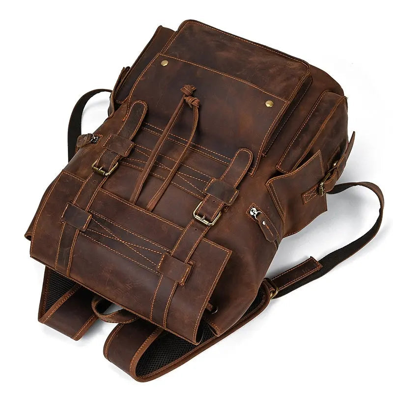 Golden Acorn Large Leather Backpack John Freya