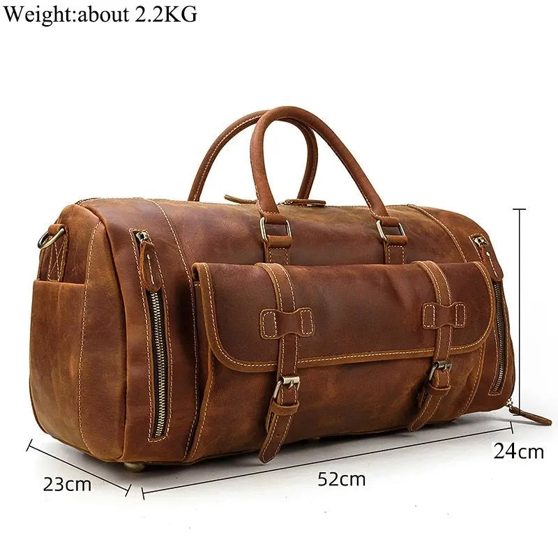 Voyager Leather Duffle Bag John Freya