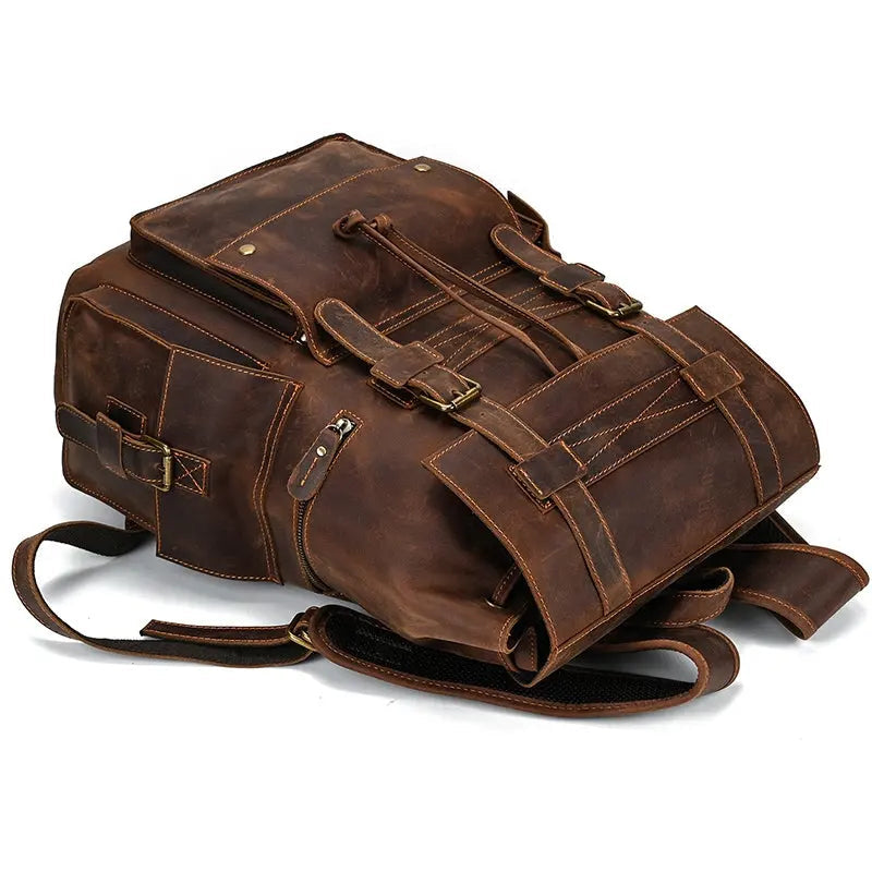 Golden Acorn Large Leather Backpack John Freya