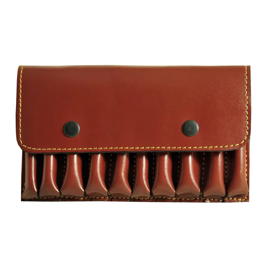 Classic Leather Cartridge Bullet Pouch-Wallet 10 Shells - John Freya