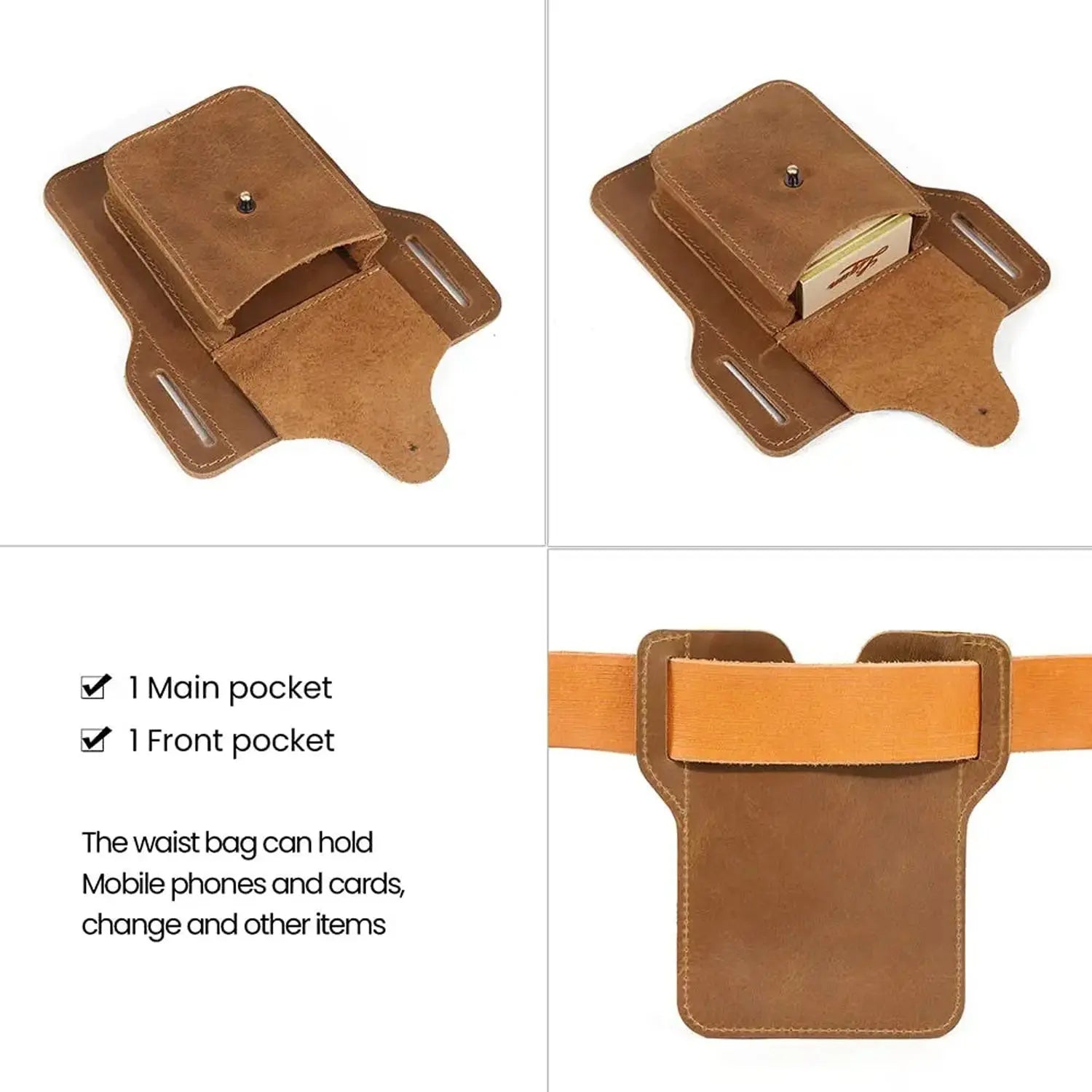 Coperto Leather Cigarette Case / Phone Pouch - John Freya
