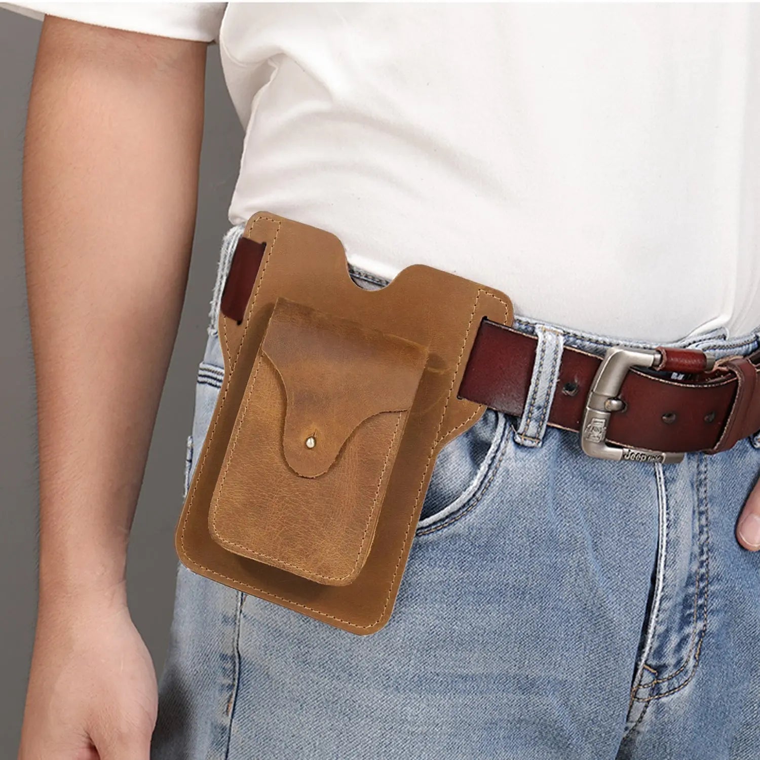 Coperto Leather Cigarette Case / Phone Pouch - John Freya