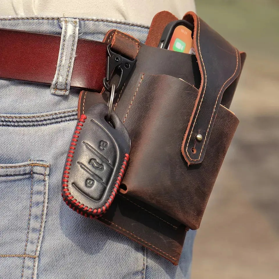 Coperto Leather Cigarette Case / Phone Pouch - John Freya