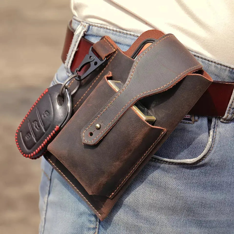 Coperto Leather Cigarette Case / Phone Pouch - John Freya