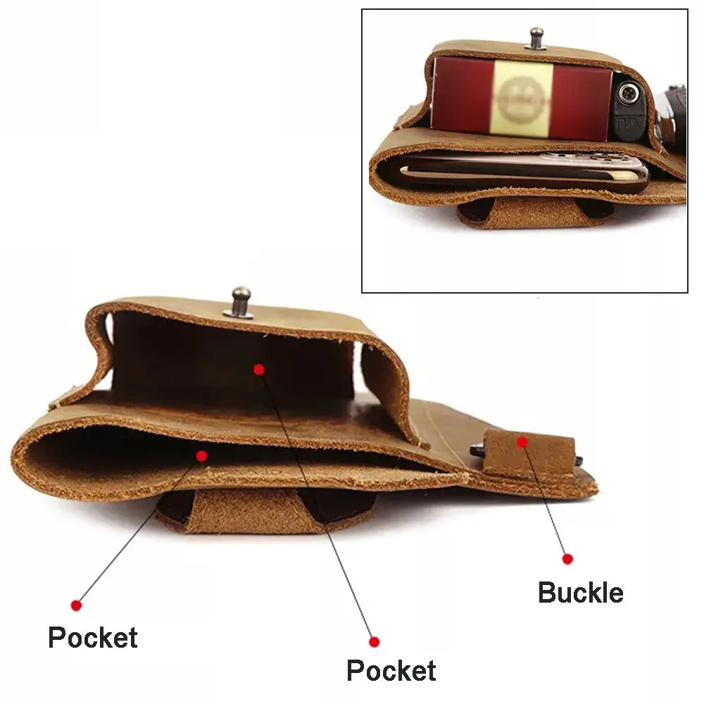 Coperto Leather Cigarette Case / Phone Pouch - John Freya
