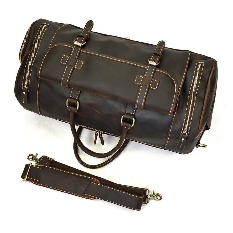 Voyager Leather Duffle Bag John Freya