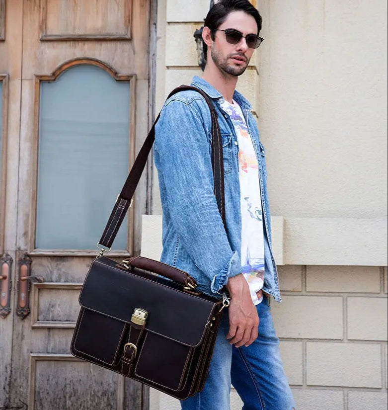 Venice Leather Briefcase John Freya