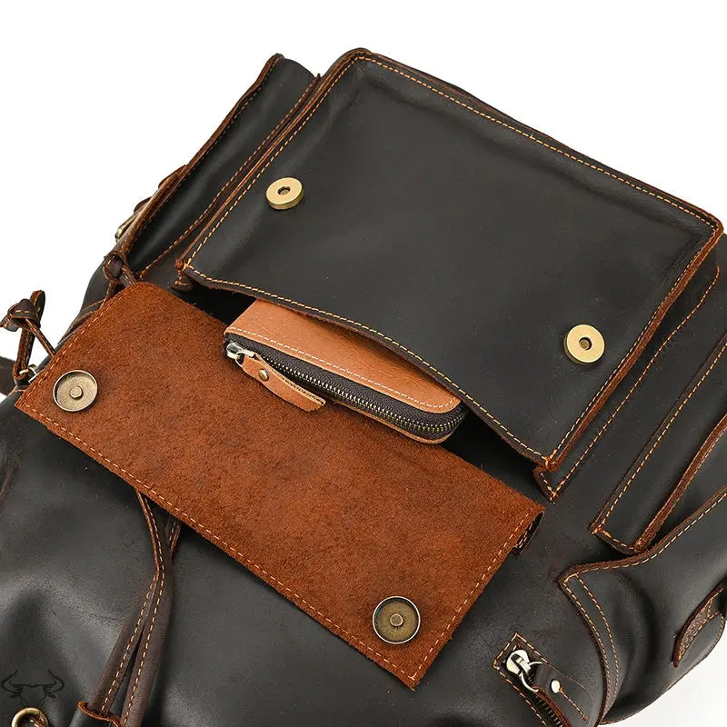 Golden Acorn Large Leather Backpack John Freya