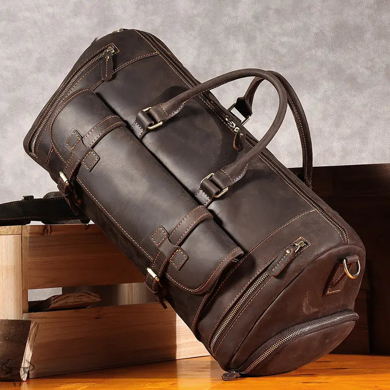 Voyager Leather Duffle Bag John Freya