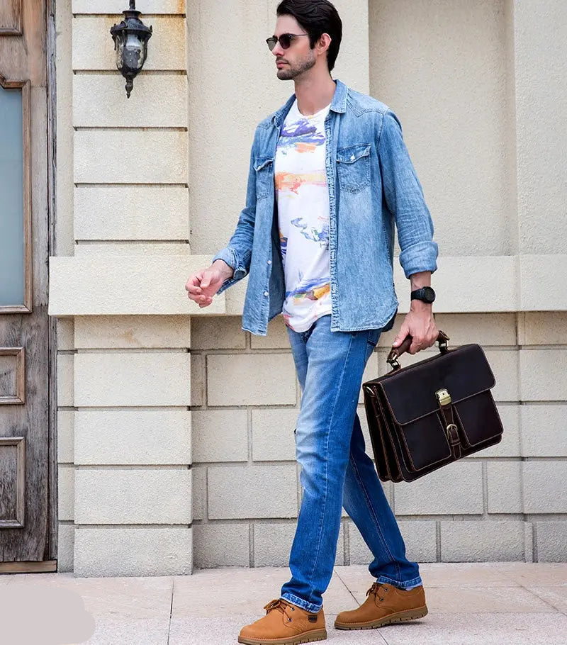 Venice Leather Briefcase John Freya