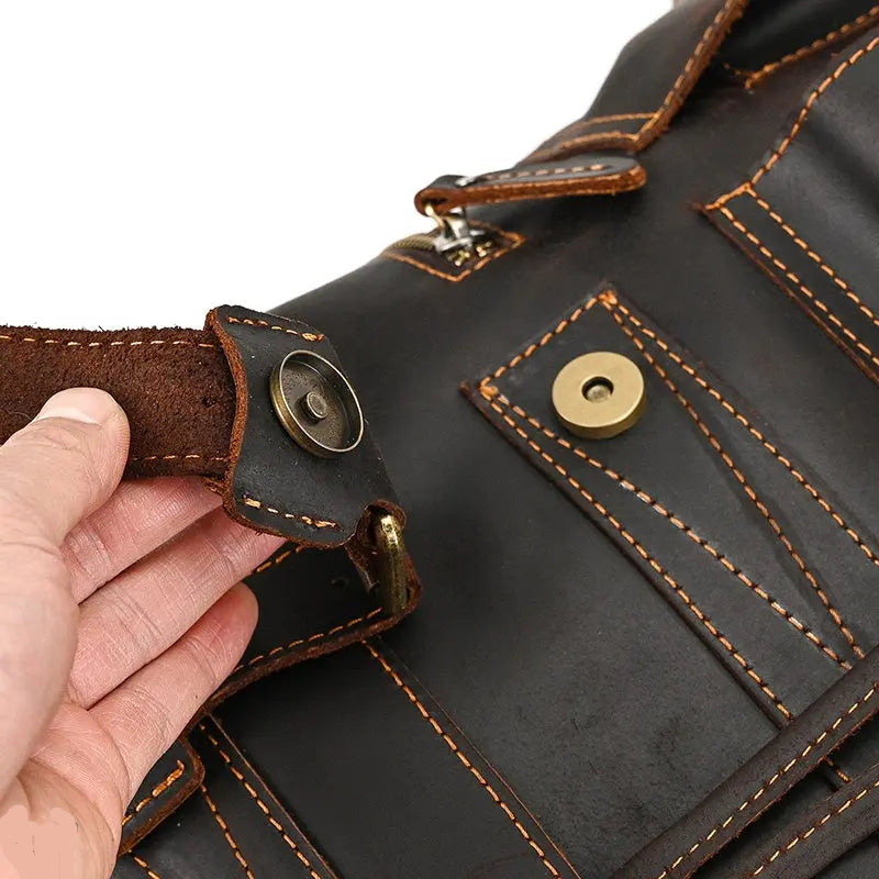 Golden Acorn Large Leather Backpack John Freya