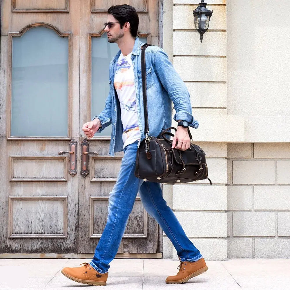 Voyager Leather Duffle Bag John Freya