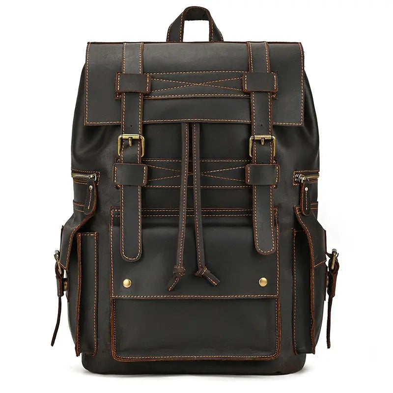 Golden Acorn Large Leather Backpack John Freya
