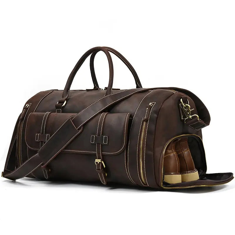 Voyager Leather Duffle Bag John Freya