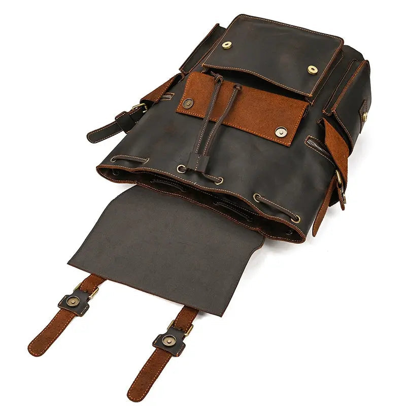 Golden Acorn Large Leather Backpack John Freya