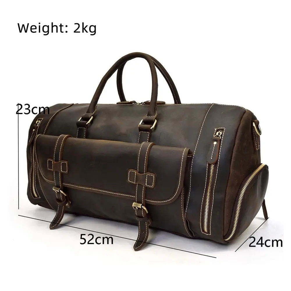 Voyager Leather Duffle Bag John Freya