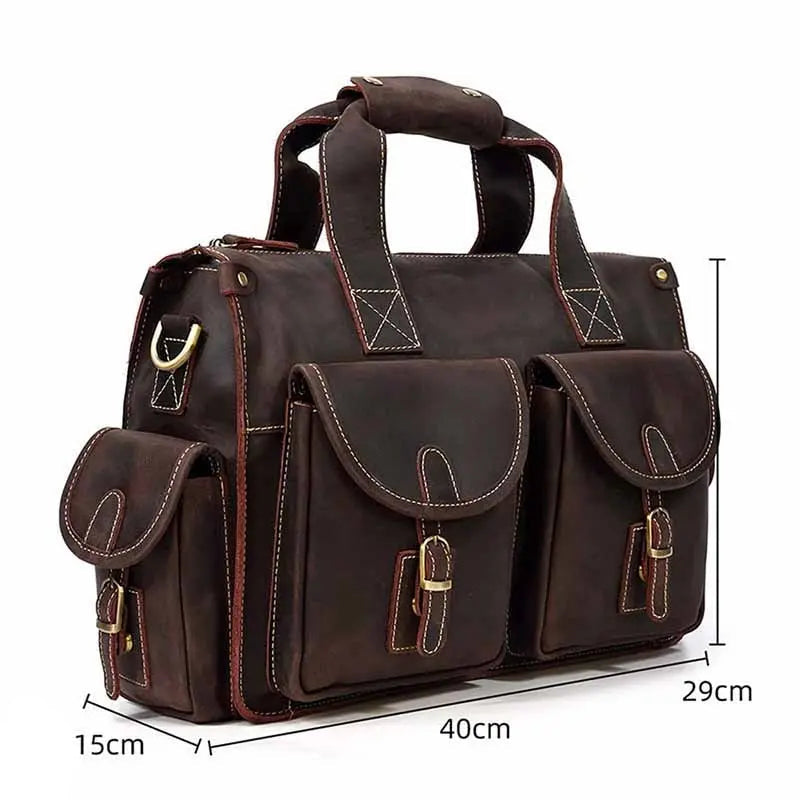 Dynamic Leather Briefcase John Freya