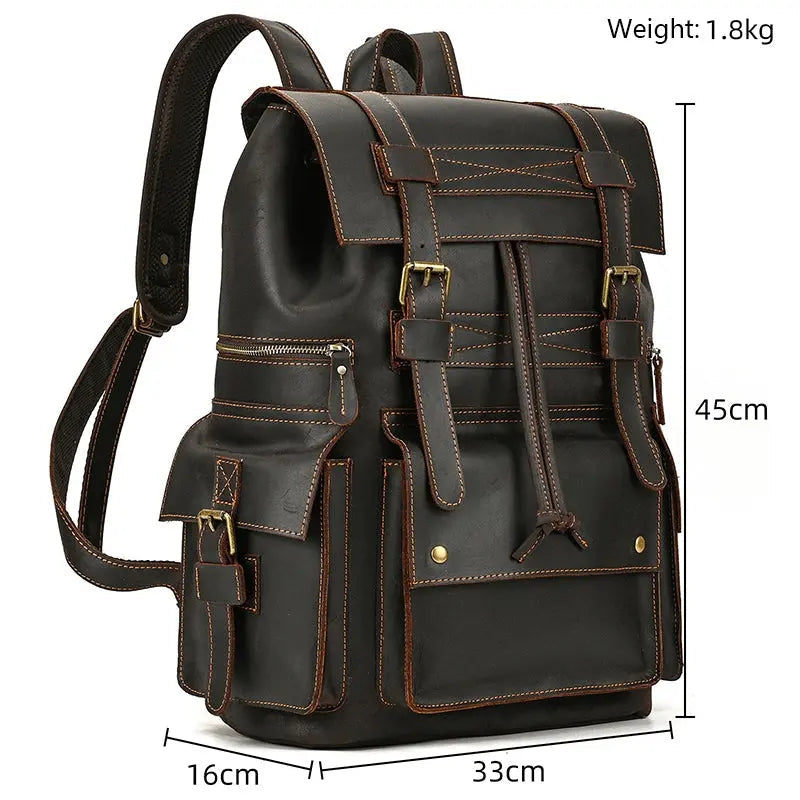 Golden Acorn Large Leather Backpack John Freya