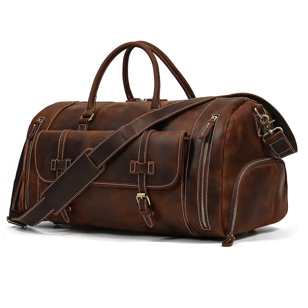 Voyager Leather Duffle Bag John Freya