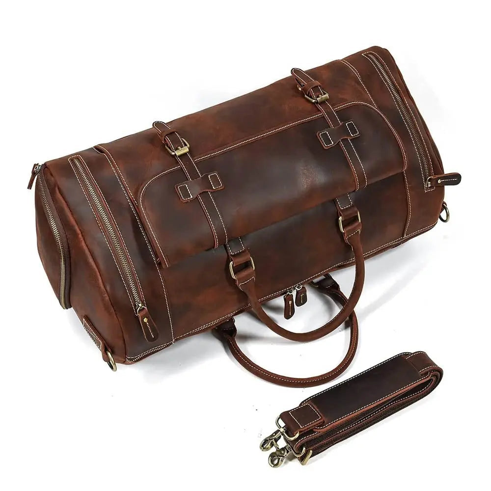 Voyager Leather Duffle Bag John Freya