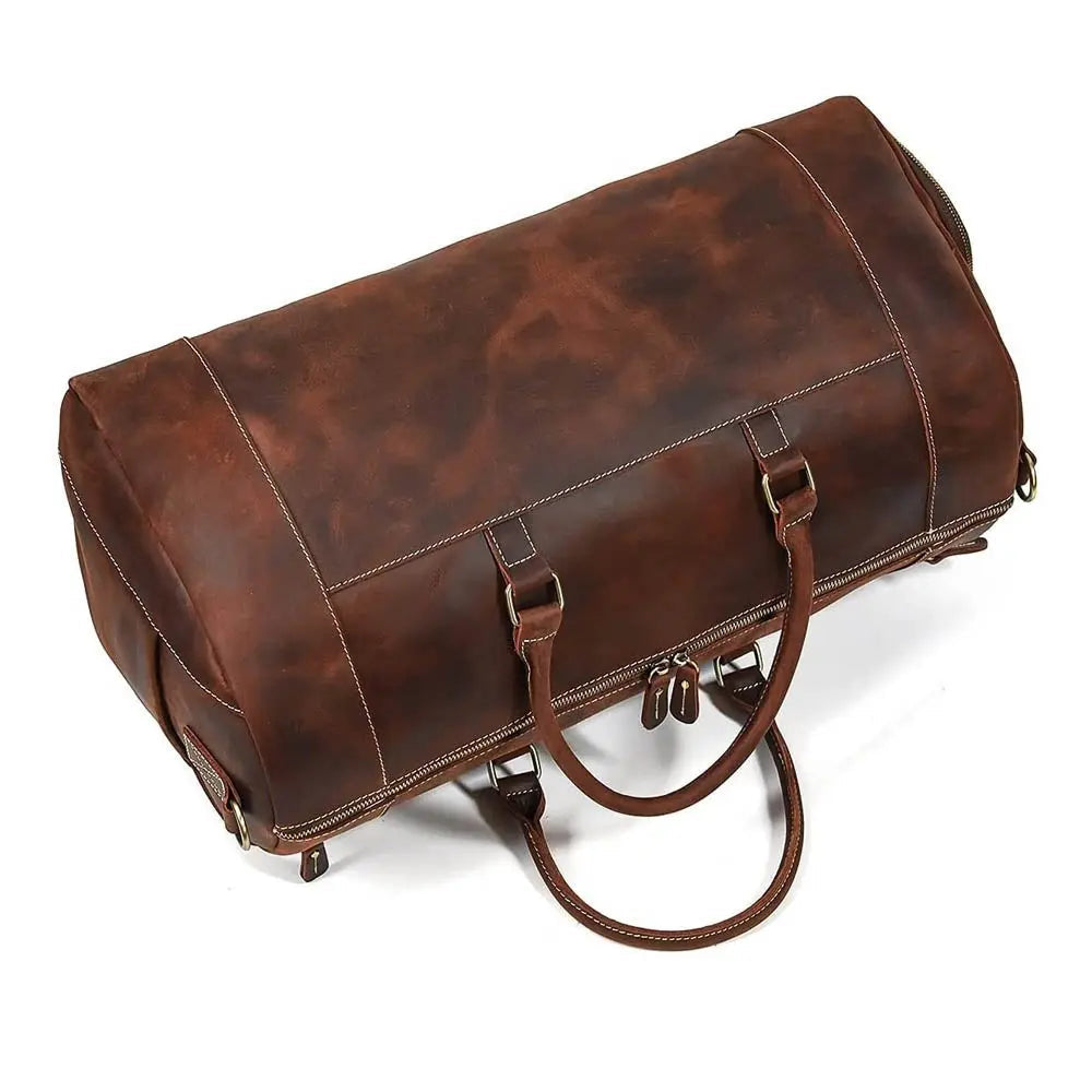 Voyager Leather Duffle Bag John Freya
