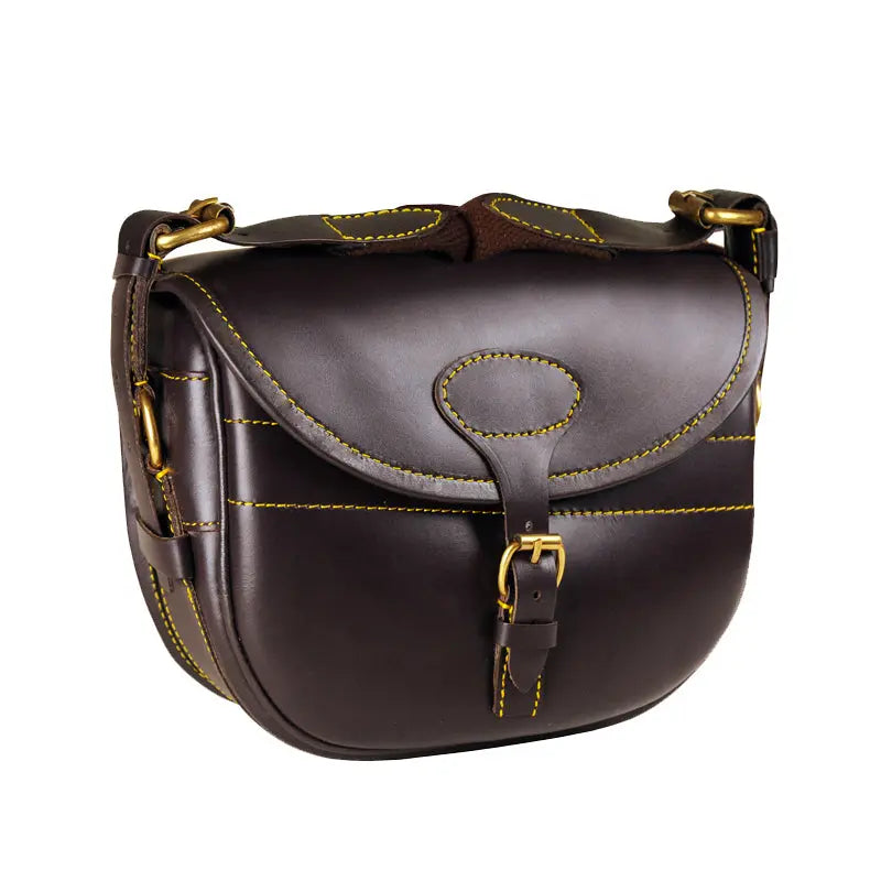 Dynamic Leather Cartridge Bag Havana Brown - John Freya
