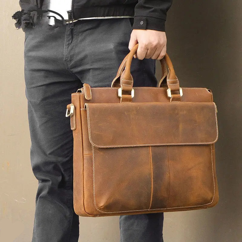 Elation Leather Briefcase - John Freya