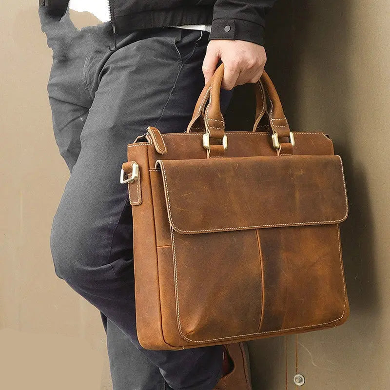 Elation Leather Briefcase - John Freya