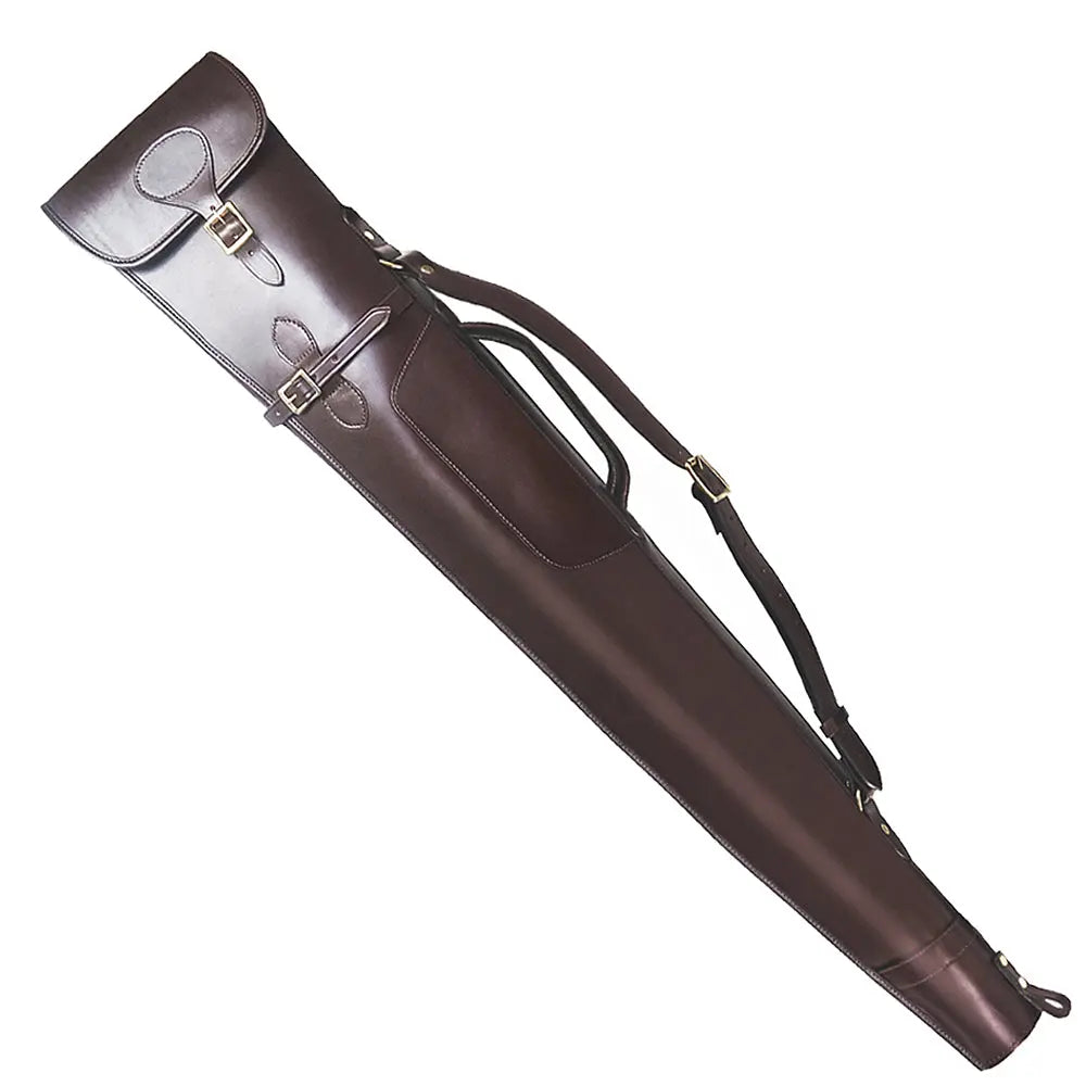 Freccia Shotgun Slip Cowhide Leather 52" Vintage Dark Brown - John Freya