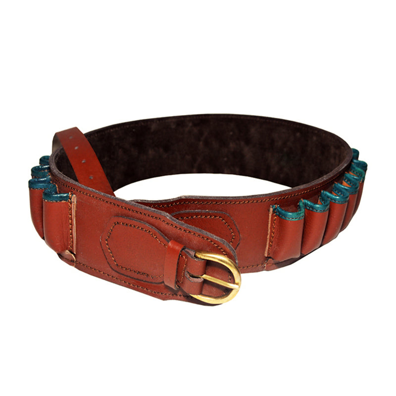 Deluxe Leather Cartridge Belt Havana Brown