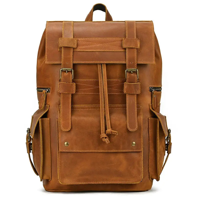 Golden Acorn Large Leather Backpack John Freya