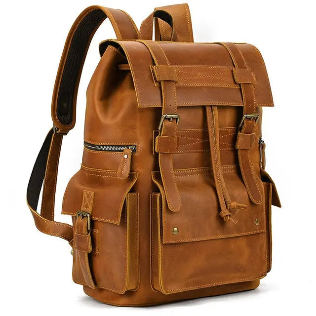 Golden Acorn Large Leather Backpack John Freya