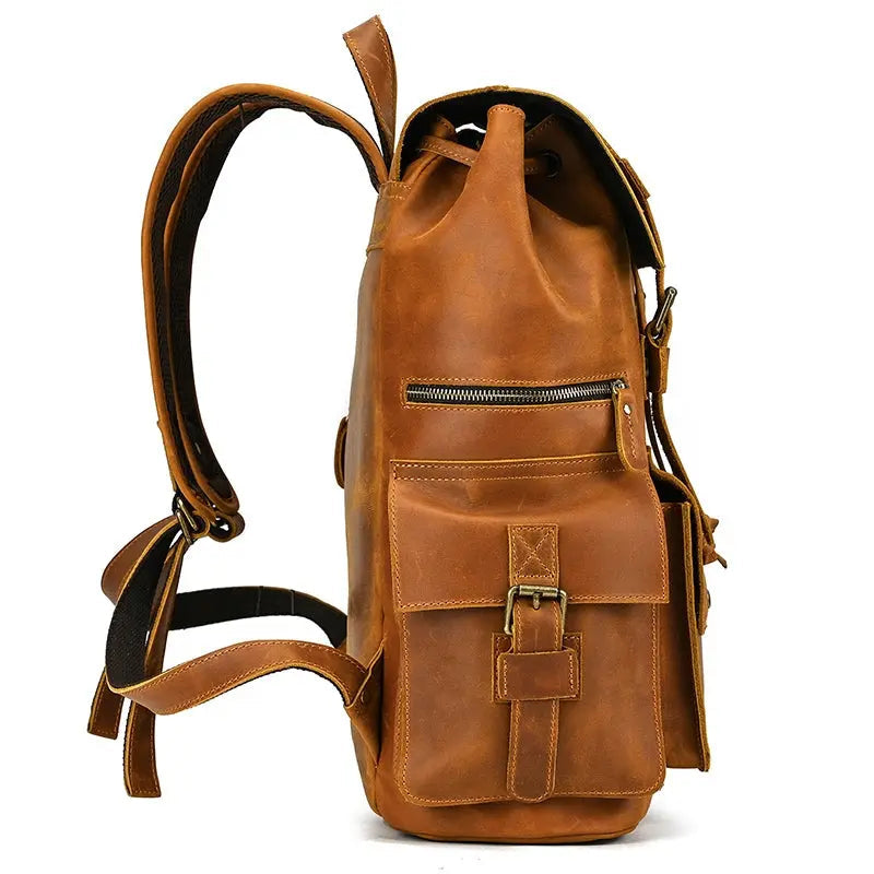 Golden Acorn Large Leather Backpack John Freya