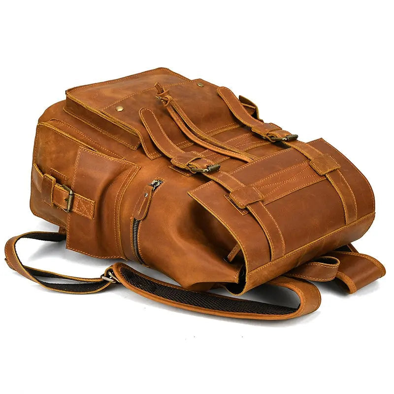 Golden Acorn Large Leather Backpack John Freya