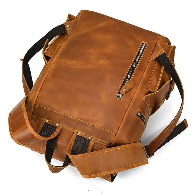 Golden Acorn Large Leather Backpack John Freya