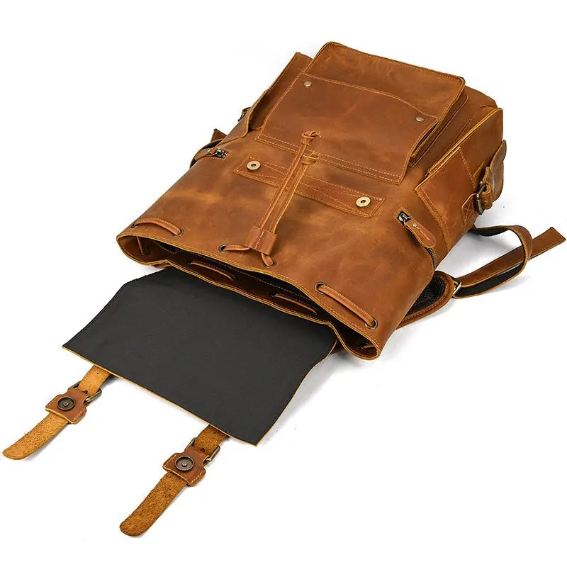 Golden Acorn Large Leather Backpack John Freya