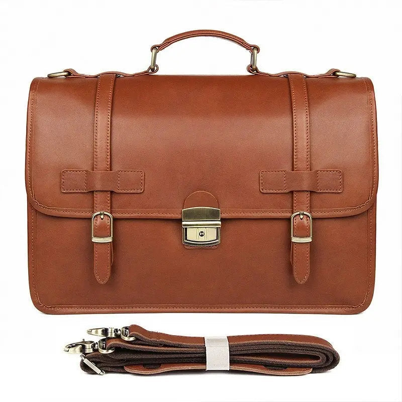 Exquisite Business Leather Briefcase John Freya