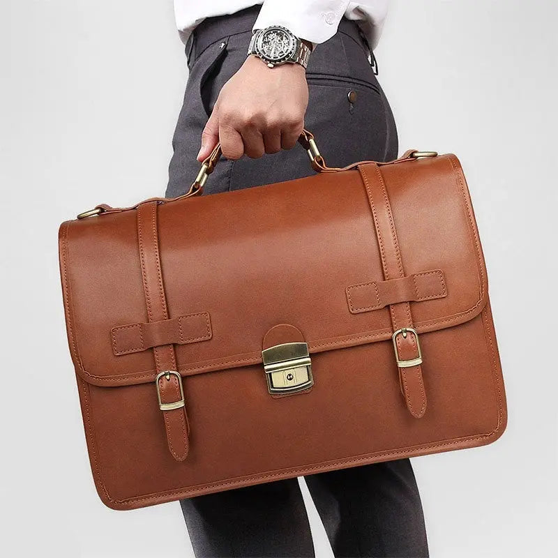 Exquisite Business Leather Briefcase John Freya