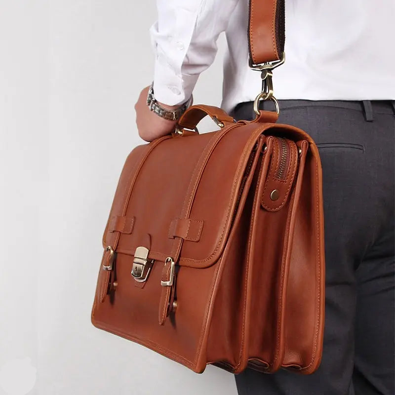 Exquisite Business Leather Briefcase John Freya