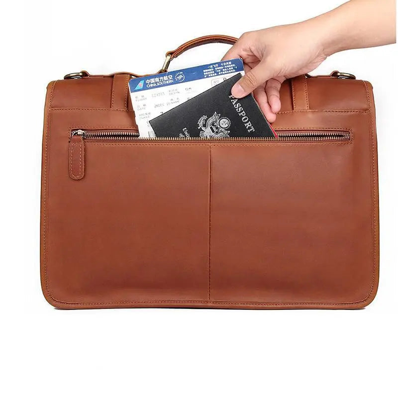 Exquisite Business Leather Briefcase John Freya